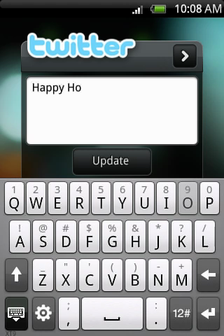 Ввод текста на HTC Hero